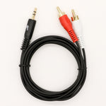 Cablu jack mini 3,5 mm - 2x RCA M/M (cu conectori tip magnetic) 1,5 m