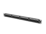 Patch Panel 24 Porturi 1U Cat.6 Negru