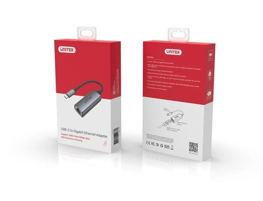 Adaptor USB-C 3.1 GEN 1 RJ45; 1000 Mbps; U1312A