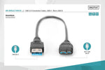 Cablu de conectare USB 3.1 Gen.1 SuperSpeed ​​​​5Gbps Tip USB A/microUSB B M/M Negru 0.25m