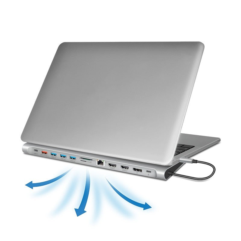 USB 3.2, USB-C, stație de andocare cu 12 porturi, PD