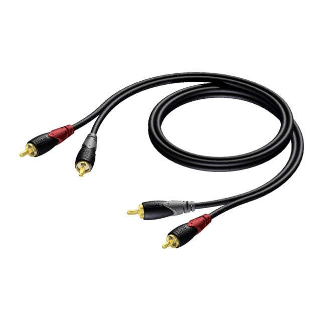 Cablu 2x RCA/Cinch Masculă - 2x RCA/Cinch Masculă 0.5m - CLA800/0.5