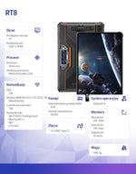 Tabletă RT8 6/256GB IP69K portocalie
