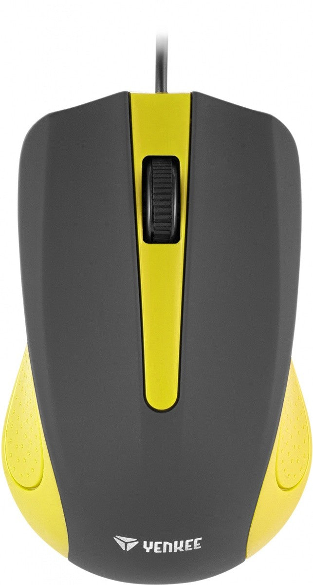 Mouse cu fir, 3 butoane, suprafață cauciucată
