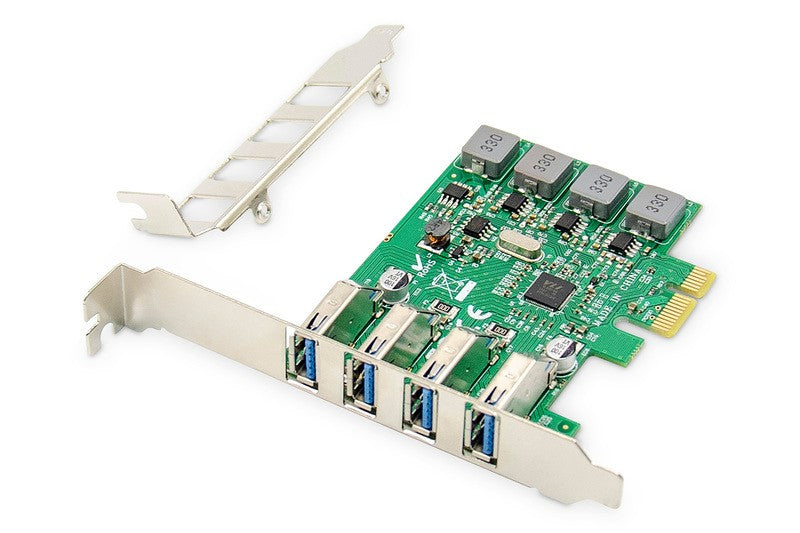 Placă de extensie (controler) USB 3.0 PCI Express 4xUSB 3.0 Profil redus Chipset: VL805