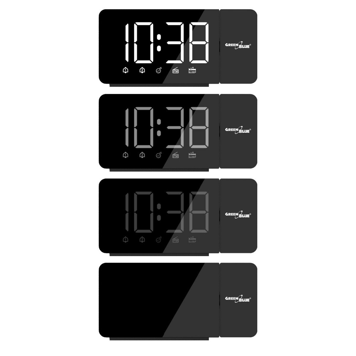 Radio cu ceas digital cu LED GB172, radio FM, alarmă, ceas 12/24, alimentare USB 5V CC, CR2032