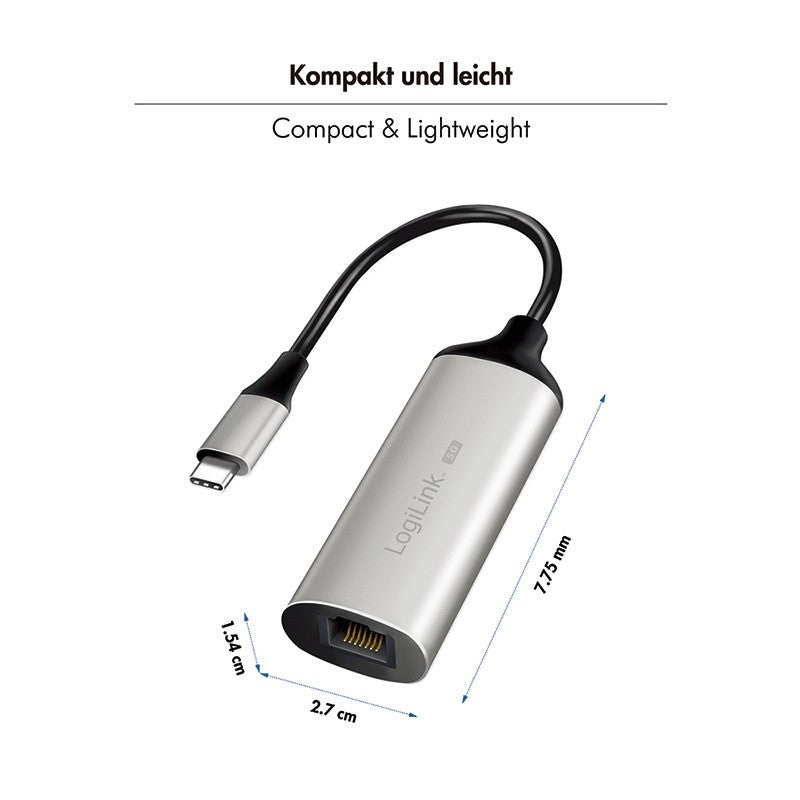 Adaptor ethernet USB-C/M 3.2 Gen1 la RJ45