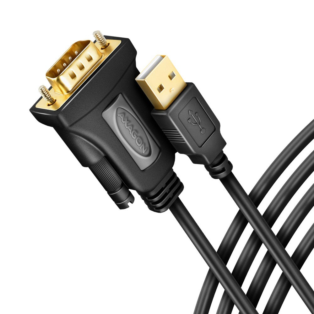 Adaptor ADS-1PQN USB 2.0 > RS-232 pentru port serial, cablu de 1,5 m, cip FTDI