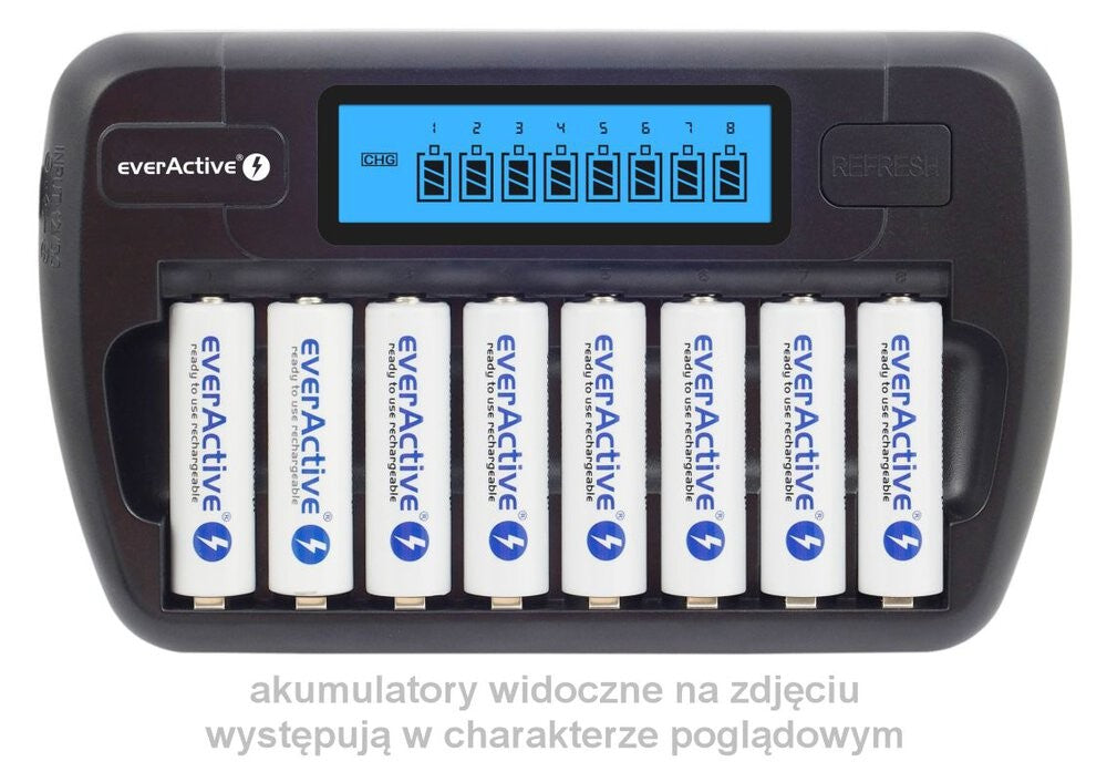 Încărcător de baterii NC-800 pentru 8 baterii AA/AAA
