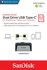 Stick USB Ultra Dual Drive 64GB USB 3.1 Tip-C 150MB/s
