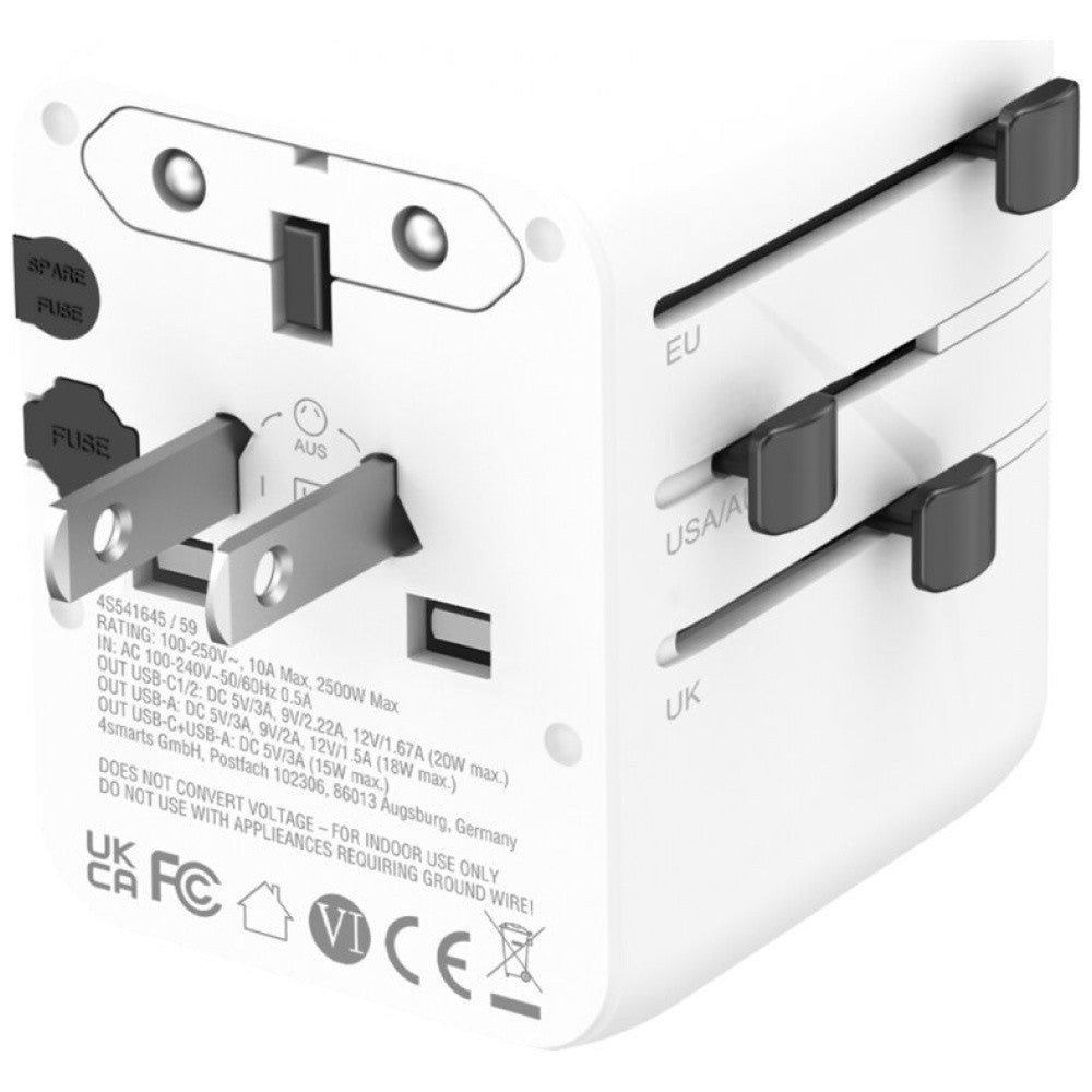Adaptor de călătorie Nomad GaN 20W 2xUSB-C + 1xUSB-A