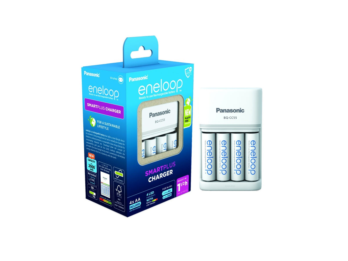 Încărcător inteligent și rapid Eneloop BQCC55+AA 4 buc.