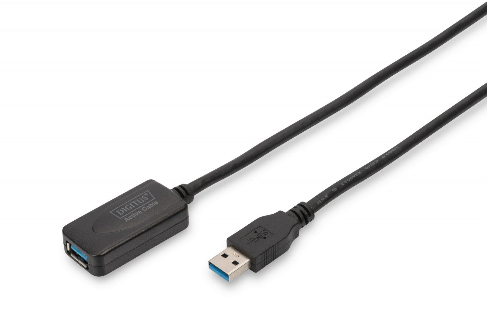 Cablu prelungitor USB 3.0 SuperSpeed ​​tip USB A/USB A M/F activ, negru 5m
