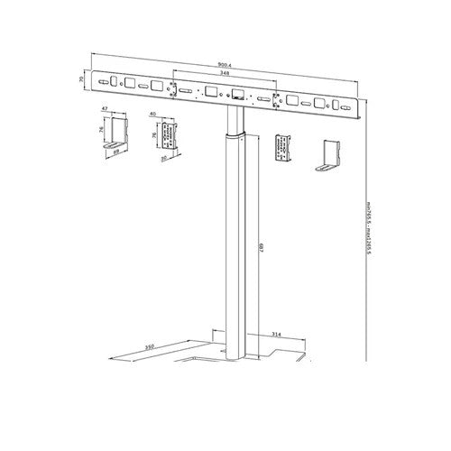Raft pentru videobar AV80-500BL 43-110 inci 10KG