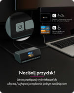 Stație de andocare IB-DK2300-CH 11 în 1, USB, HDMI, 100W PD, LAN