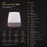 Lampă portabilă Lite-Up Play Mini cu difuzor, verde