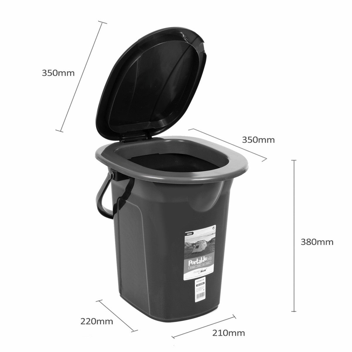 Toaletă de camping GB320GG verde-gri