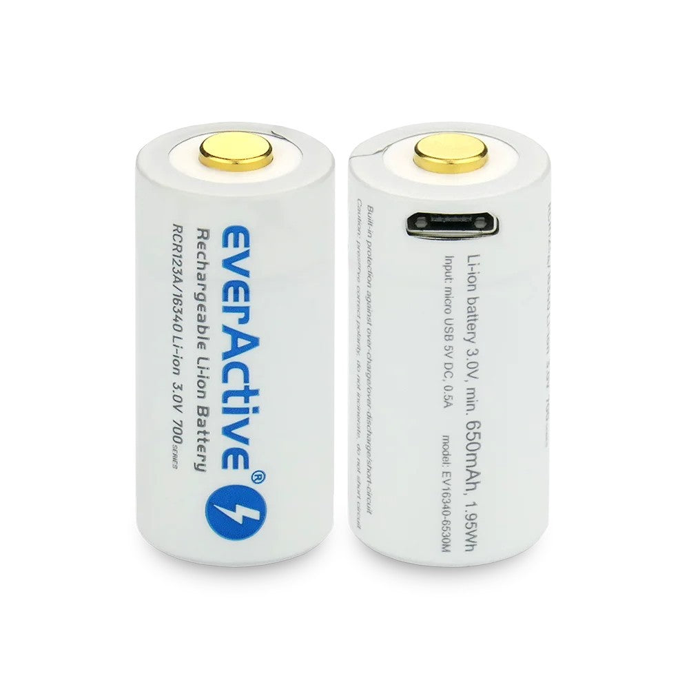 Baterie 16340 3V Li-ion 700 mAh micro USB