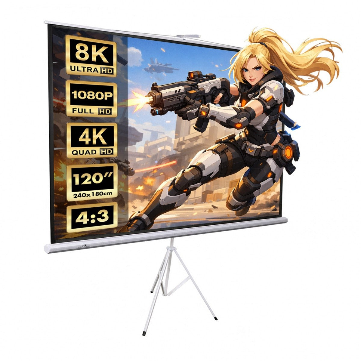 Ecran de proiecție MC-608 pe suport 120" 4:3 240x180