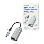 Adaptor USB-C la Gigabit Ethernet + USB