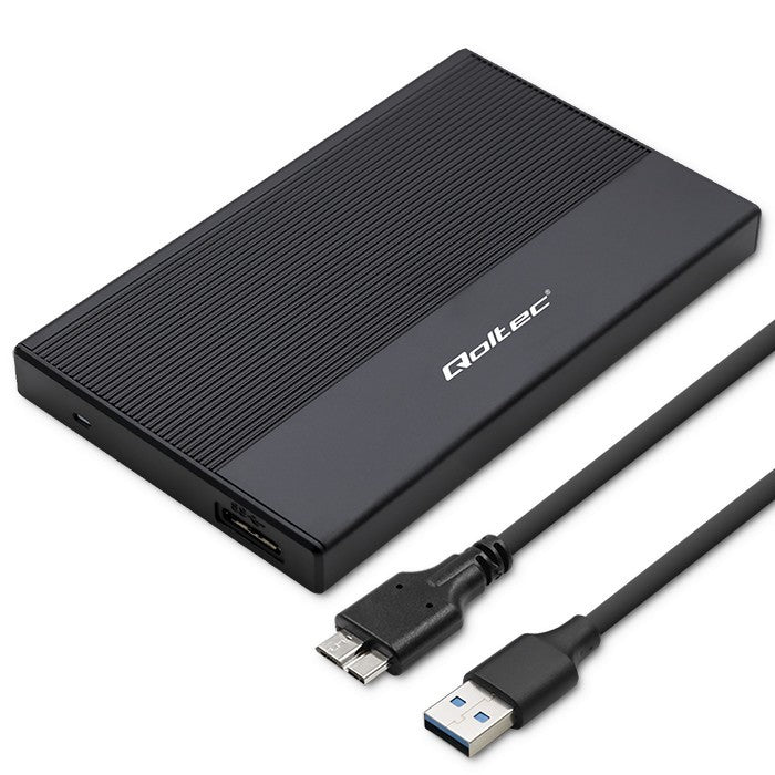 Carcasă | Compartiment pentru SSD HDD de 2,5 inch | SATA | USB 3.0 | Super viteză 5Gb/s | 2TB | Negru