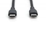 Cablu de conectare USB-C - USB-C din silicon, USB 2.0 60W, 0.5m Negru
