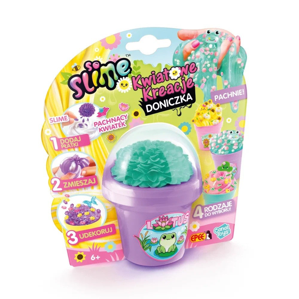Kit creativ So Slime Floral Creations - Ghiveci de flori mov