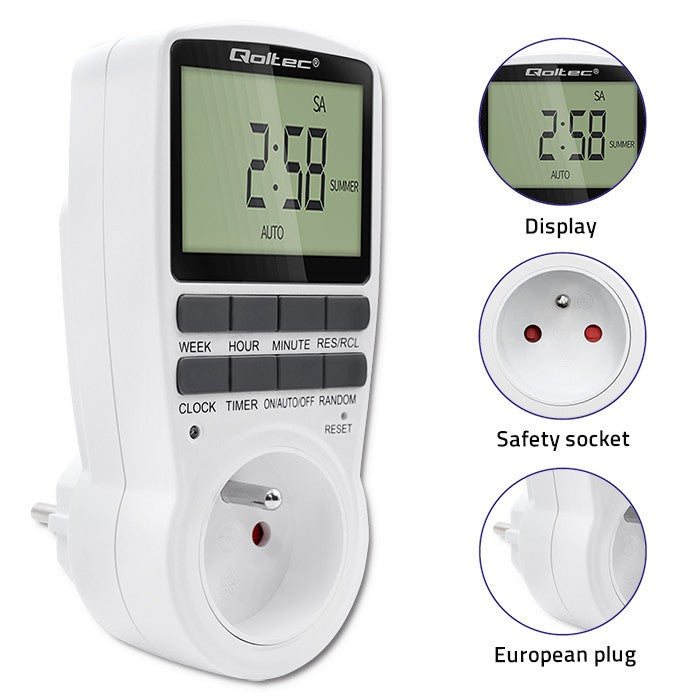 Temporizator electronic PC0628 | 3680W | 16A | LCD