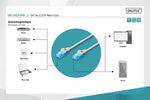 Cablu de conectare U/UTP cat.5e PVC 0.5m gri