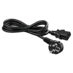 Cablu de alimentare | Ștecher unghiular SCHUKO CEE 7/7 (E/F) | IEC C13 | 3x0.75mm2 | Cupru pur Cu | 2m