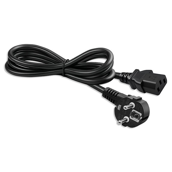 Cablu de alimentare | Ștecher unghiular SCHUKO CEE 7/7 (E/F) | IEC C13 | 3x0.75mm2 | Cupru pur Cu | 2m