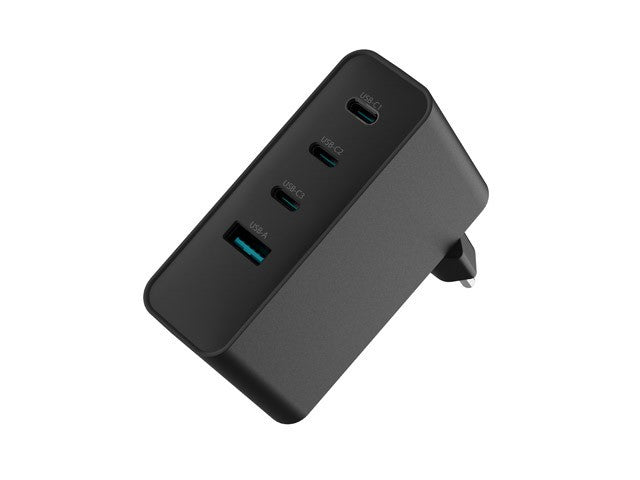 Încărcător de perete Ribera GAN 3xUSB-C + 1xUSB-A 100W negru