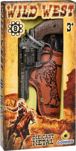 Revolver metalic Cowboy cu toc 8 cartușe Gonher