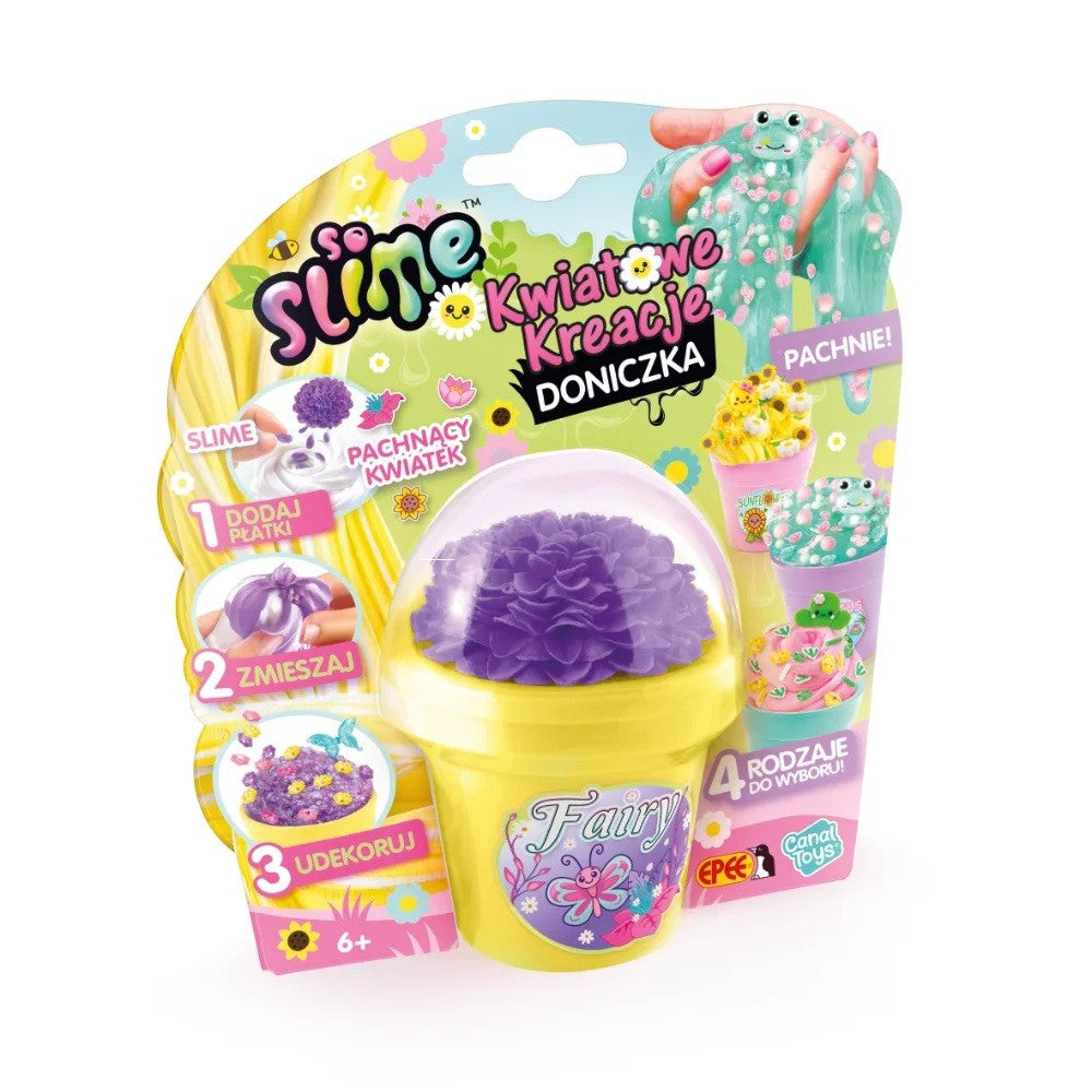 Kit creativ So Slime Floral Creations - Ghiveci galben