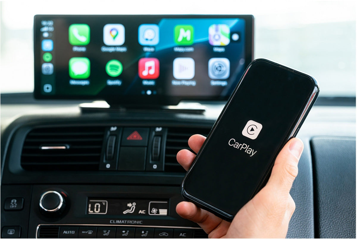 Cameră video pentru marșarier CarPlay și Android Auto SCT M1060BWT
