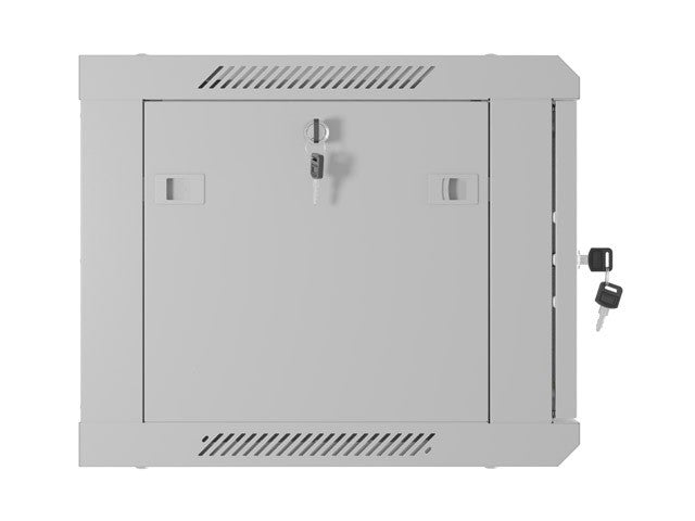 Dulap rack de perete de 19 inch, 6U, 600x450, cu uși perforate (pachet plat), gri