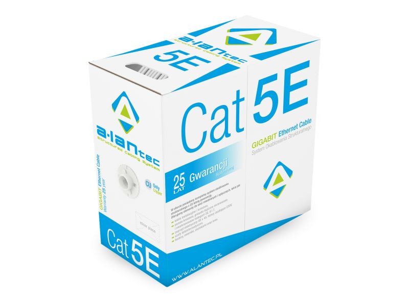 Cablu U/UTP tip fibră cat.5E PVC 305m - garanție 25 ani