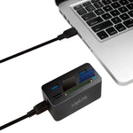 Hub USB 3.0, 3 porturi, cu cititor de carduri de memorie