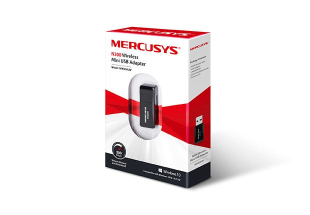 Placă de rețea Mercusys MW300UM Mini WiFI N300 USB 2.0