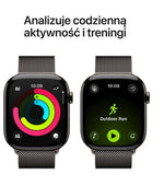 Carcasă din titan ardezie 46 mm, ceas seria 11 GPS + Cellular, brățară milaneză ardezie, mărime M/L
