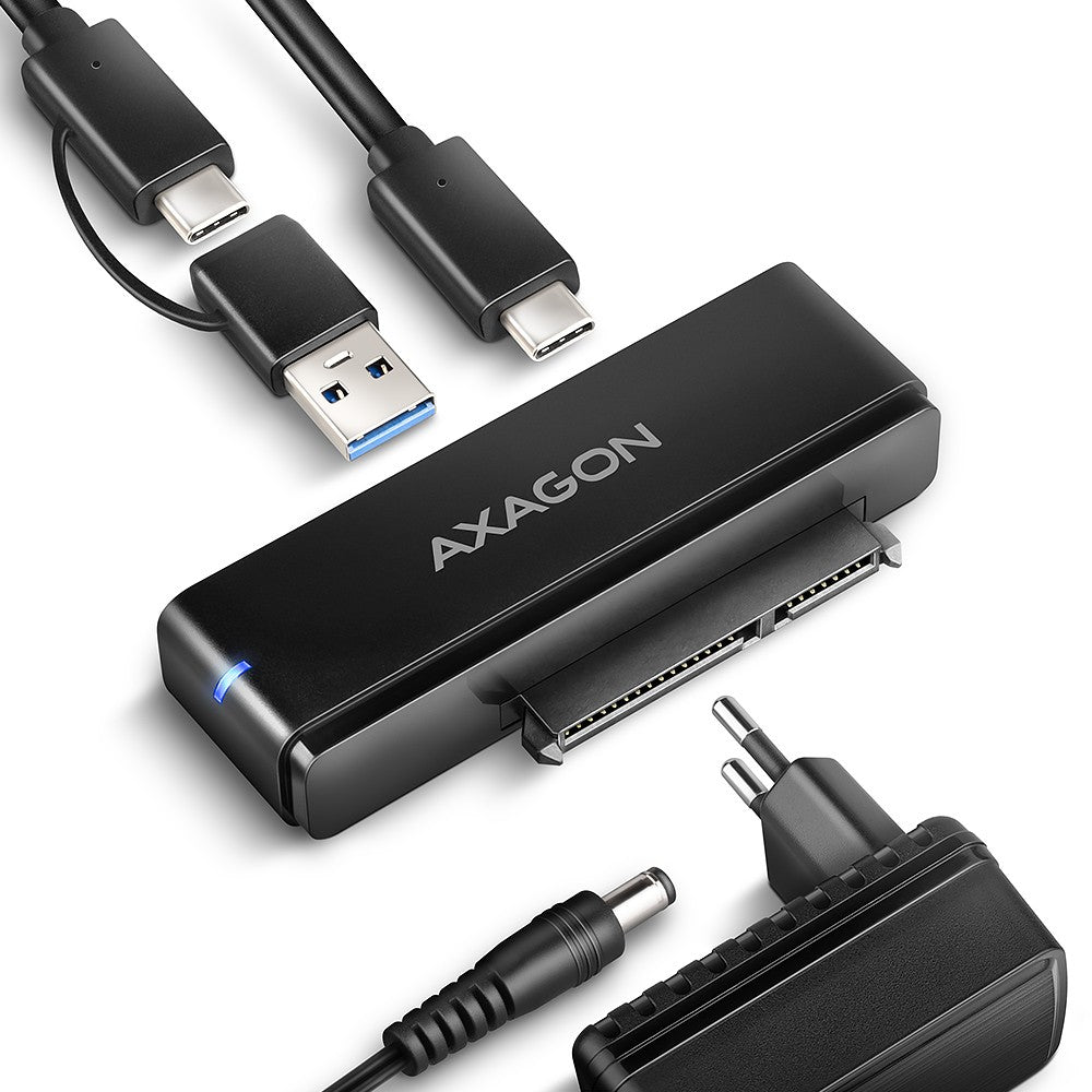 Adaptor ADSA-FPX USB-C 10Gbps SATA 6G 2.5/3.5 inch SSD/HDD FASTPORT X, inclusiv sursă de alimentare, cablu USB-C/USB-A de 60 cm