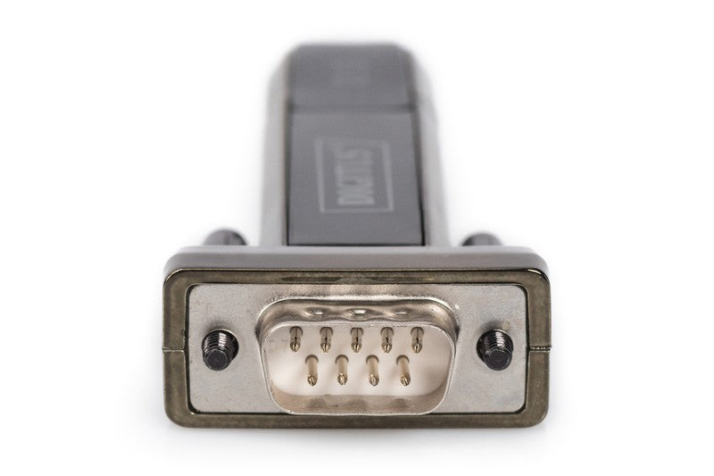 Convertor/adaptor USB-A 2.0 mascul la RS232 (DB9) mascul | Chipset Prolific PL2303GT | Montare cu șuruburi | cu cablu suplimentar de 0,8 m