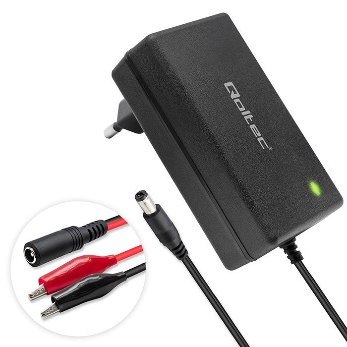 Încărcător de baterii AGM cu gel | încărcător de 12V | 2A | 24W | 5,5x2,1 | cablu de 1,8 m