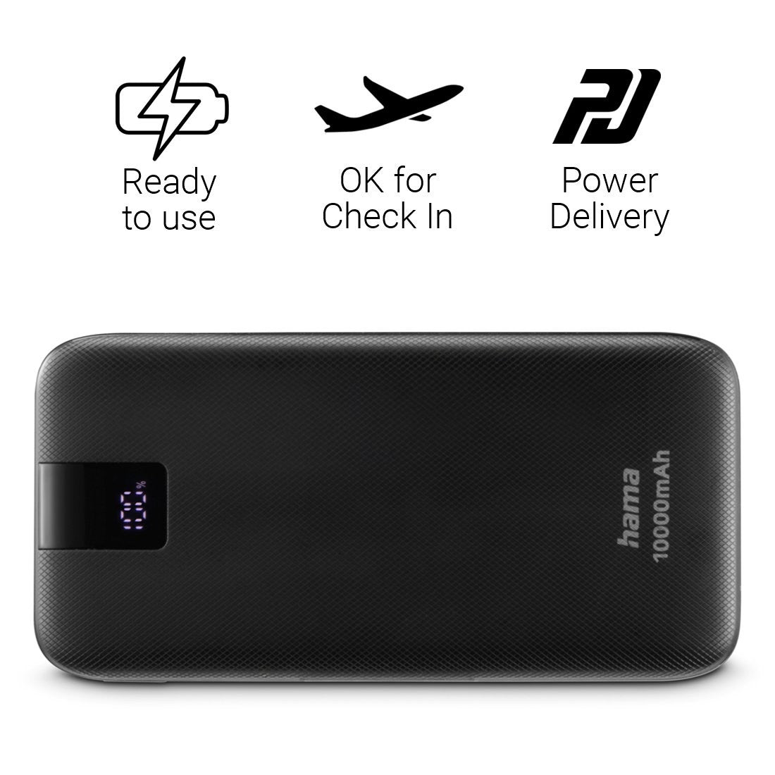 Pachet de alimentare PD 10000 mAh Antracyt