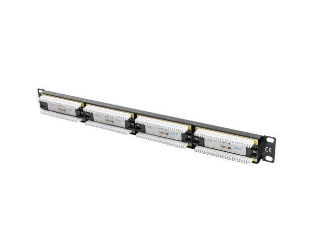 Patch Panel 24 Porturi 1U Cat.6 Negru