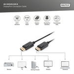 Cablu de conectare DisplayPort cu zăvoare 8K 30Hz UHD tip DP/DP M/M negru 2m