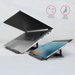 Suport laptop din aluminiu STND-L 10-17.3", 4 unghiuri de înclinare reglabile