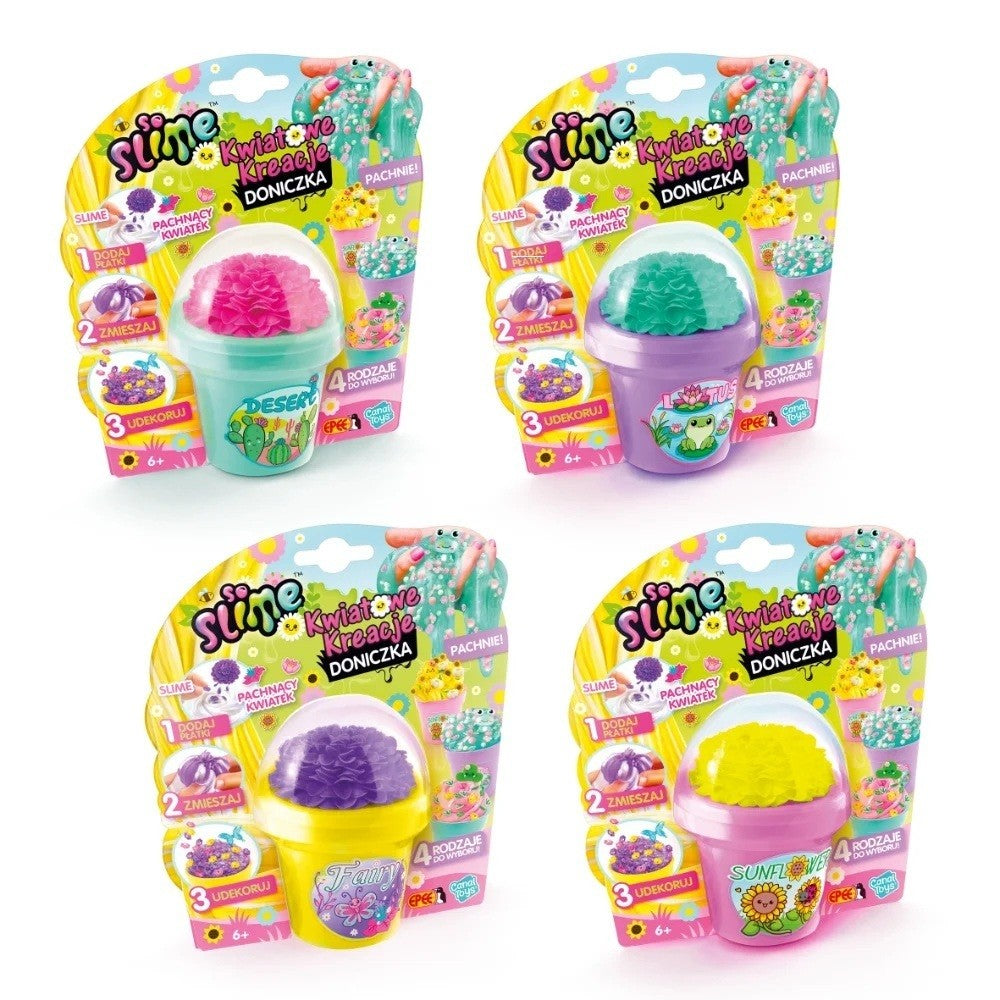 Kit creativ So Slime Floral Creations - Ghiveci galben