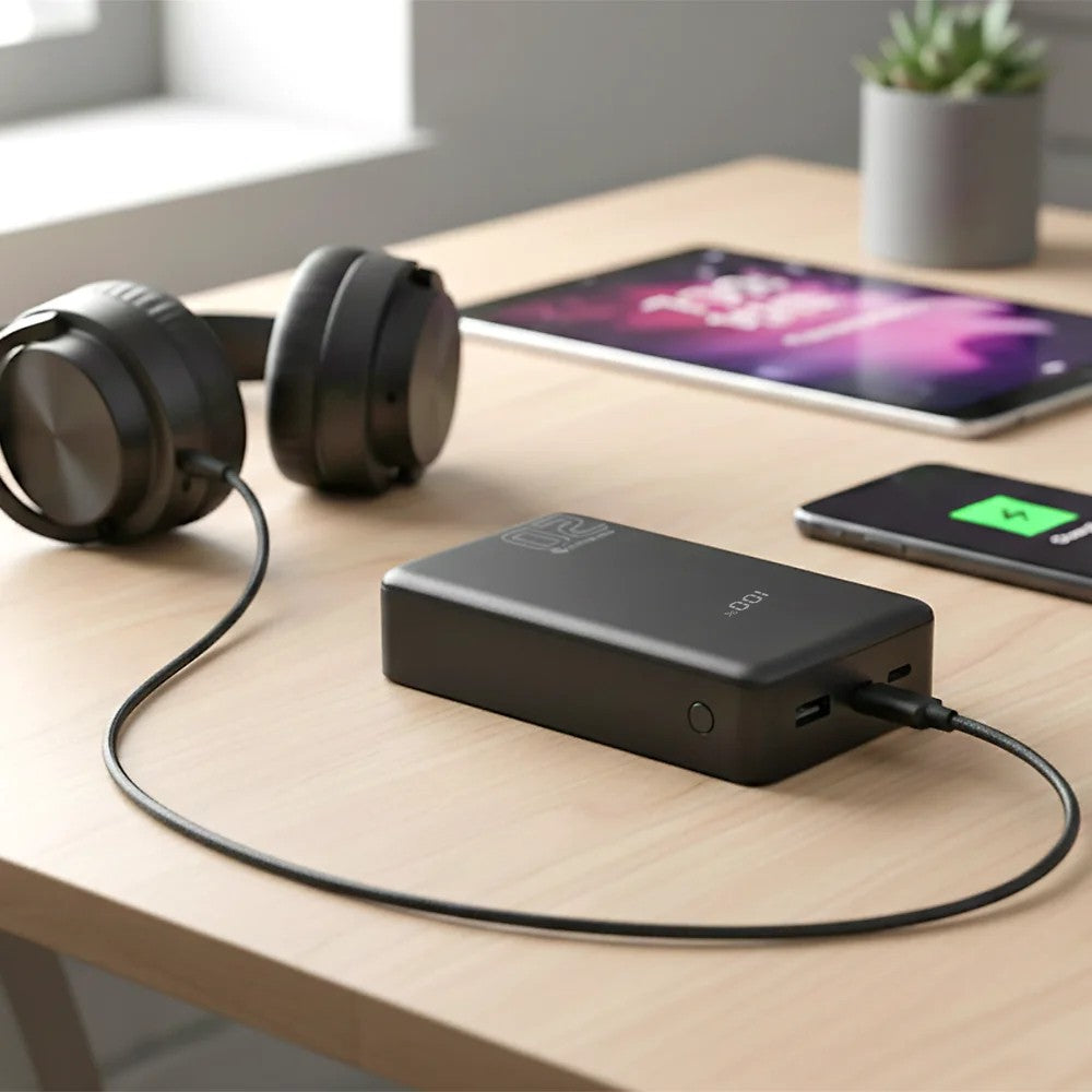 Baterie externă 20.000 MAH 2X USB-C 1X USB 20W QC4.0 cu ecran LCD