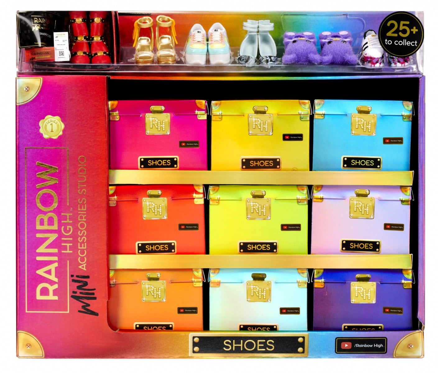 Expoziție de accesorii Rainbow High pentru încălțăminte, 27 de bucăți